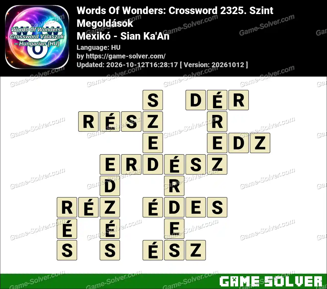 Words Of Wonders: Crossword 2325. Szint Megoldások – Mexikó – Sian Ka’An